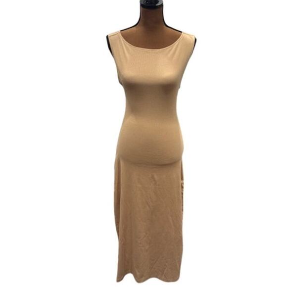 WeWoreWhat Boat Neck Midi Dress in Beige – NWT – Size Medium - Picture 1 of 10